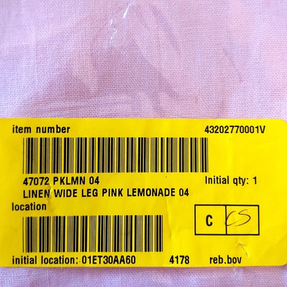 Chadwicks of Bosten Pink Lemonade Linen Wide Leg Dress Pants Size 4 NWT - Picture 5 of 5